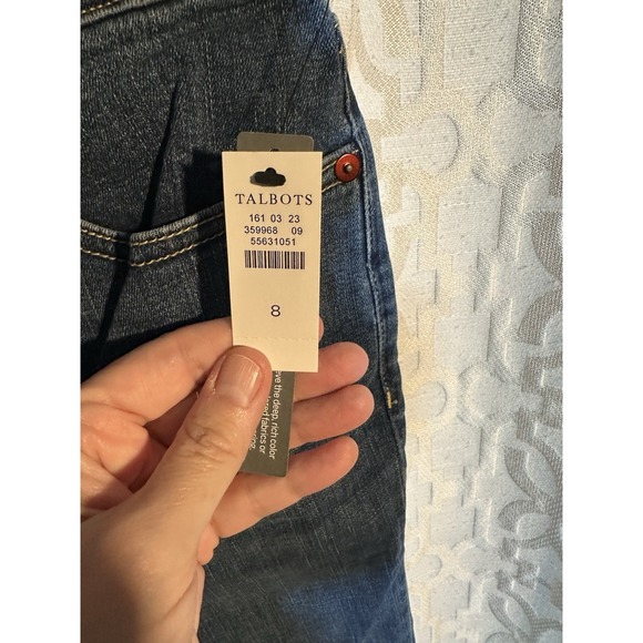 NWT Talbots Flawless High Waist Modern Ankle Denim Jeans Medium Wash Size 8 - Picture 5 of 7